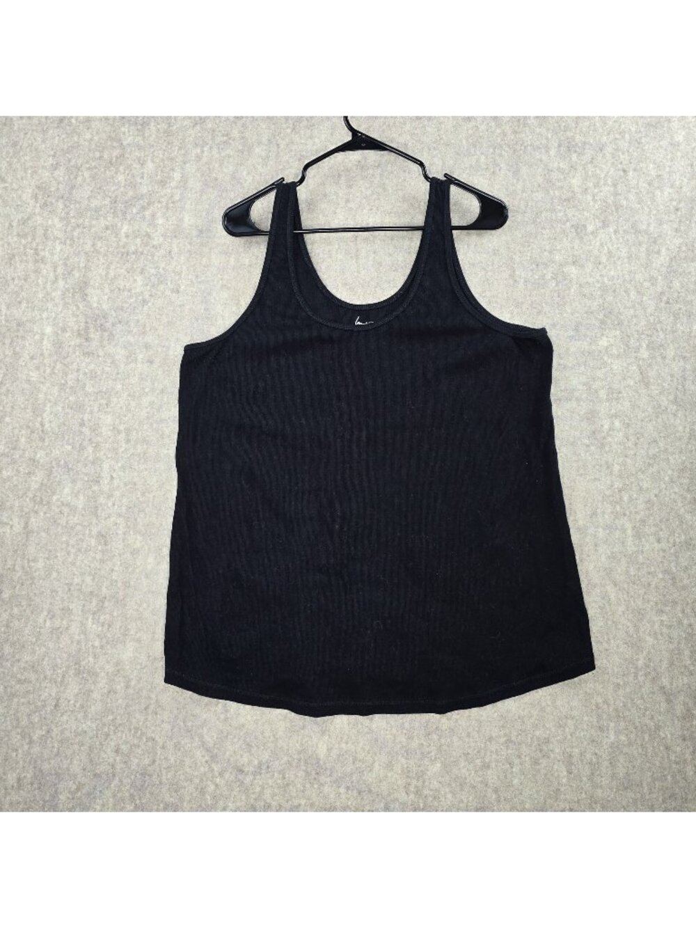 Lane Bryant Womens Black Tank Top Stretchy Cotton Blend Solid Size 26/28